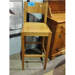 Oak bar stool