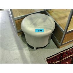 Leather and chrome footstool