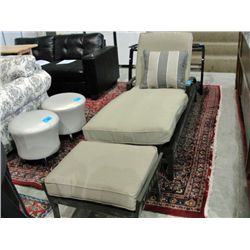Patio lounge chair footstool