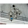 Image 1 : 5 light bubble glass hanging light fixture
