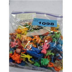 One bag of 125 miniature action figures from the