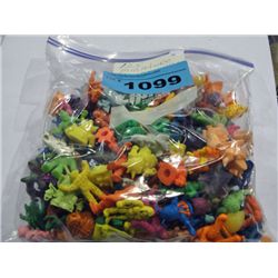 One bag of 125 miniature action figures from the