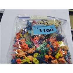 One bag of 125 miniature action figures from the
