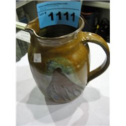 Earthenware hand crafted pitcher