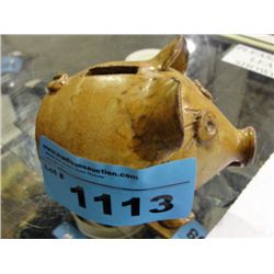 Hand crafted earthenware piggy bank