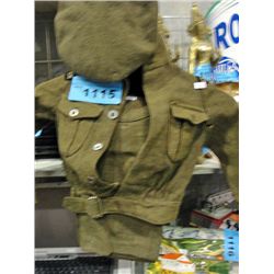 Childs military uniform; pants jacket and beret