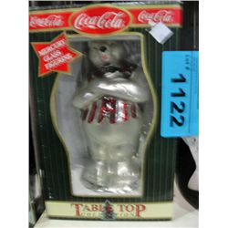 coca cola mercury glass polar bear figurine