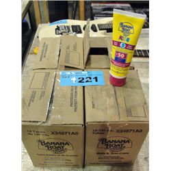 4 boxes of banana boat skin and suncare cream