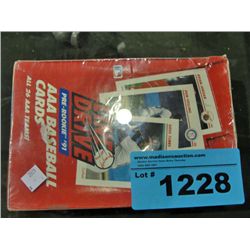Box of factory sealed 1991 AAA baseball cards