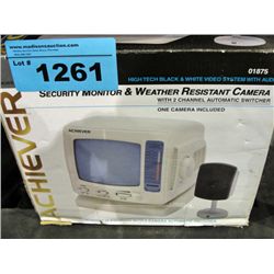 Security moniter and weather resistant camera