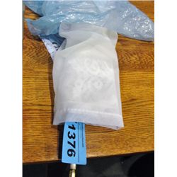 Sheer white lace curtain