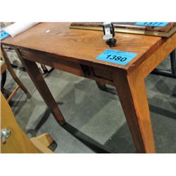 Oak single drawer writing desk