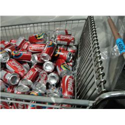 Grocery buggy filled with cocacola (buggy not