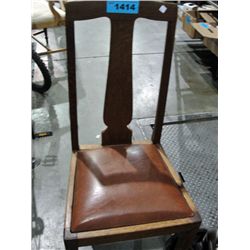 Oak antique t back dining chair