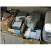 Image 1 : Shelf lot of misc electronics, igloo cooler, box