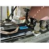 Image 1 : Shelf lot of misc; table lamps, electronics, etc