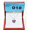 Image 1 : Genuine Pink Crystal & Real Diamond Necklace