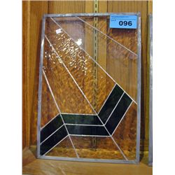 Leaded stained glass window pane