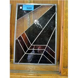 Leaded stained glass window pane