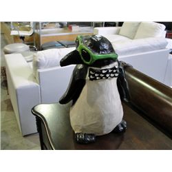 Paper mache decorative penguin