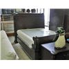 Image 1 : Queen size mahogany finish bed;