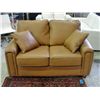 Image 1 : Beige leather loveseat
