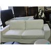 Image 2 : 2pc white leather sofa and loveseat set