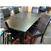 Image 1 : Cherry finish dining room table with 1 leaf and