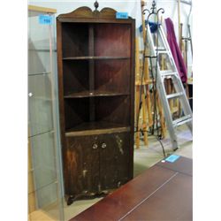 Walnut corner cabinet