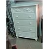 Image 1 : Contemporary white 5 drawer highboy dresser