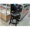 Image 1 : BLack leather padded swivel barstool