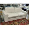 Image 1 : 2pc white leather sofa and chair set