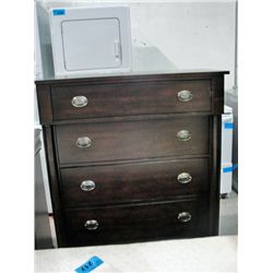 Cherry finish 5 drawer highboy dresser