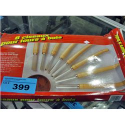 8pc wood lathe chisel set
