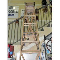 Approx 16F tall wooden step ladder