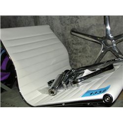 White leather and chrome office chair