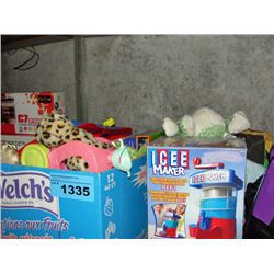 Shelf lot of assorted childrens toys
