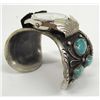 Image 1 : Navajo Old Pawn Watch Band, Sterling & Turquoise