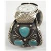 Image 2 : Navajo Old Pawn Watch Band, Sterling & Turquoise