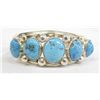Image 2 : Navajo Sterling Turquoise Bracelet - Verna Tahe