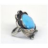Image 1 : Old Pawn Sterlng Silver Morenci Turquoise Ring