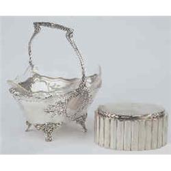 Silver Art Nouveau basket