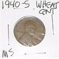 1940-S WHEAT CENT *RARE MS HIGH GRADE!! COIN CAME OUT OF SAFE!!