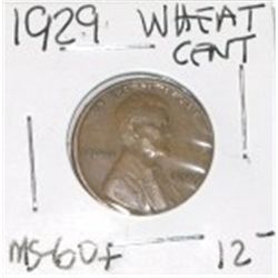1929 WHEAT CENT RED BOOK VALUE IS $12.00 *RARE MS-60+ HIGH GRADE!! COIN CAME OUT OF SAFE!!