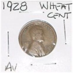1928 WHEAT CENT *RARE AU HIGH GRADE!! COIN CAME OUT OF SAFE!!