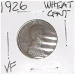 1926 WHEAT CENT *RARE VERY FINE GRADE!! COIN CAME OUT OF SAFE!!