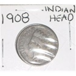 1908 INDIAN HEAD CENT *RARE EARLY PENNY!! COIN CAME OUT OF SAFE!!