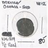 Image 1 : 1812 MEXICO/OAXACA-SUP 1/2 REAL COIN WORLD BOOK VALUE IS $80.00+ *VERY RARE EARLY MEXICO COIN*!!