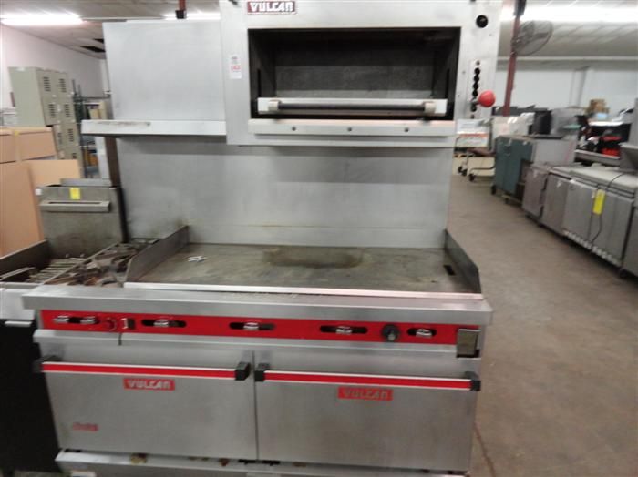 Vulcan Snorkel Gas 2Burner Range Range/3' Flat Grill / Broiler