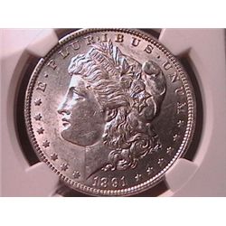 1891 Morgan Dollar Ch AU58 NGC